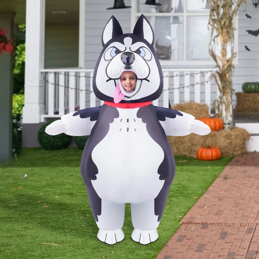 Full Body Husky Costume NEW Inflatable Unisex